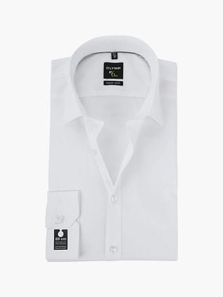 OLYMP No'6 six Skinny Fit Hemd Wit Extra Lange Mouwen