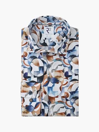 R2 Shirt Extra Long Sleeves Print Multicolor