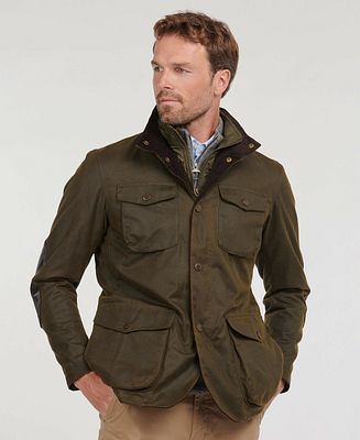 Barbour wool coat olive online