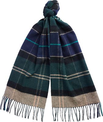 Barbour Scarf Blackwatch Lambswool Dark Green order online Suitable