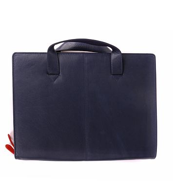 Suitable Leather Laptop Bag 13 Inch Dark Blue Leren tas Stbl