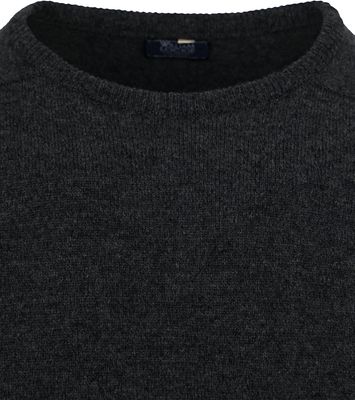 William Lockie Pullover Lambswool Charcoal Dark Grey 7097DF 2 Charcoal