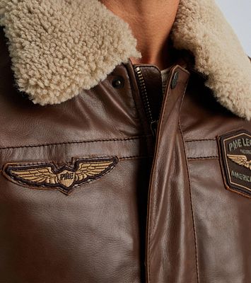 PME Legend Jacket Hudson Buff Leather Brown PLJ2408700 771 order online Suitable