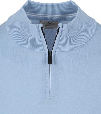 Light blue half zip sweater sale