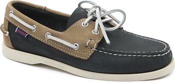 Sebago Segelschuhe Docksides Portland Navy Beige