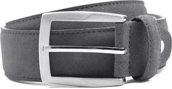Suitable Belt Suede Leather Grey