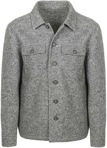 Suitable Overshirt Boiled Wool Blend Grey