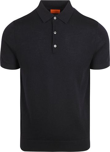 Suitable Polo Shirt Merino Wool Navy