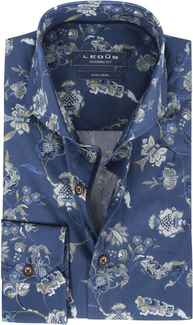 Menagerry Kano Ontwijken Ledub Overhemd Natuur Donkerblauw 0139379 online bestellen | Suitable