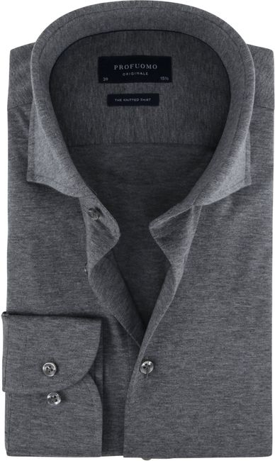 Verschuiving ingesteld kwaadaardig Profuomo Knitted Jersey Shirt Grey PP0H0A055 order online | Suitable