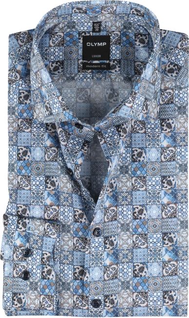OLYMP Shirt Luxor Modern Fit Blue Printed 128114-11 order online