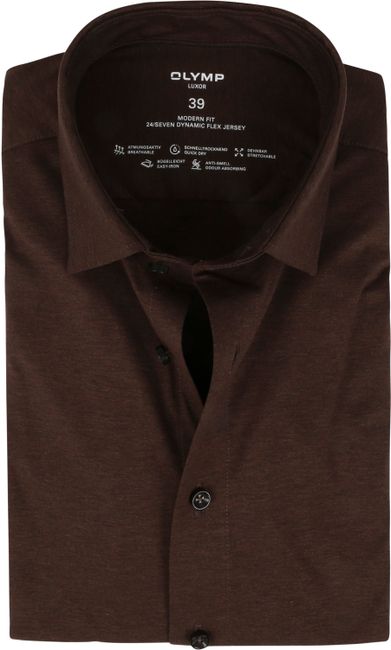 Beeldhouwwerk wijk bewonderen OLYMP Luxor Overhemd Modern Fit Bruin 120264-27 online bestellen | Suitable