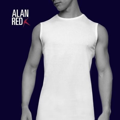 Alan Red T-Montana Singlet Mouwloos Wit (2-Pack)