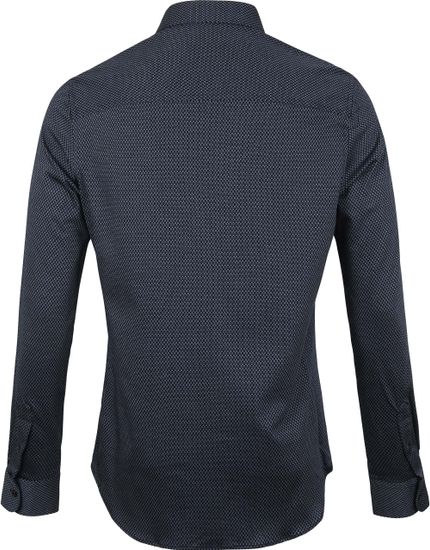Scotch and Soda Overhemd Knitted Donkerblauw