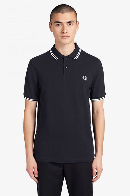 Fred Perry Polo Shirt Navy White M3600-238 Navy