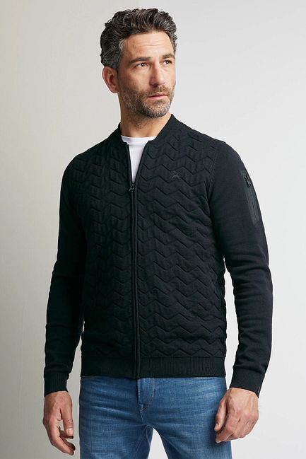 black bomber cardigan