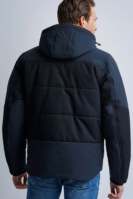 dark blue bubble coat