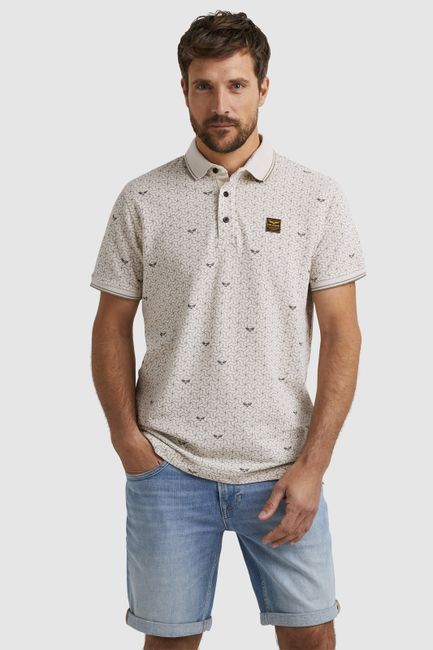 verrassing Iedereen Of later PME Legend Polo Shirt Print Ecru PPSS2302853-7011 order online | Suitable