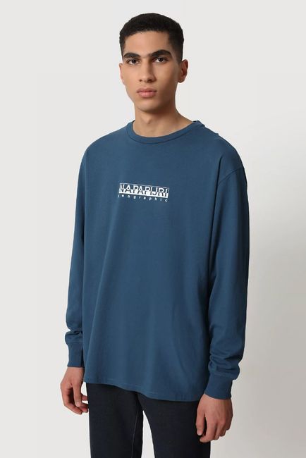 Zeeslak Verzorgen terwijl Napapijri S-Box Longsleeve T-shirt Blauw NP0A4FRKBB81 online bestellen |  Suitable
