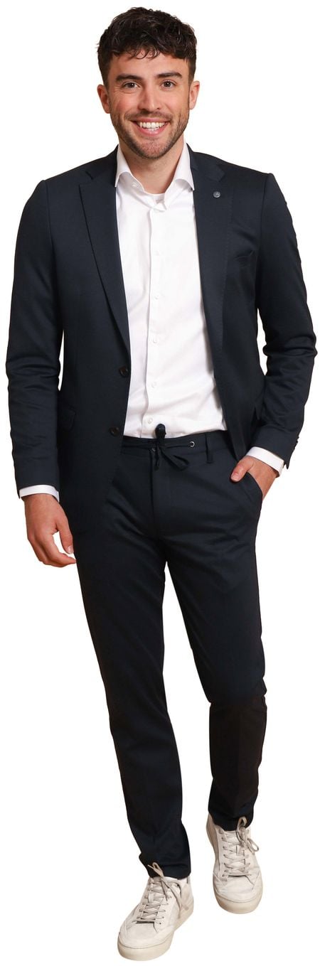 Suitable Suit Albatros Melange Dark Blue