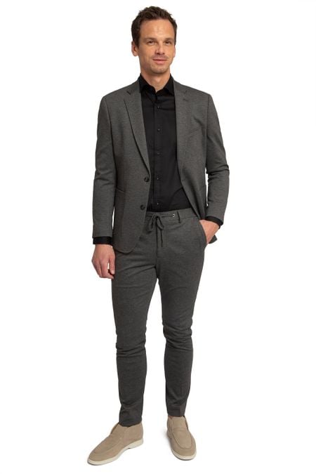 Men's Olive Knitted Stretch Suit