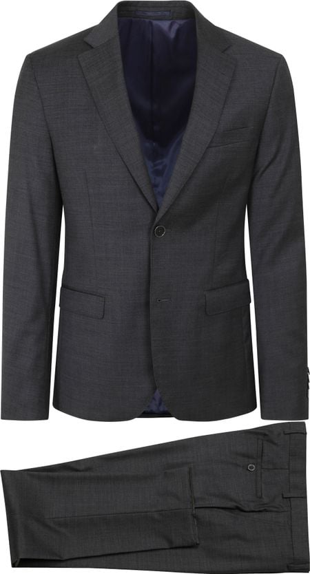 Suitable Suit Toulon Wool Sharkskin Antra