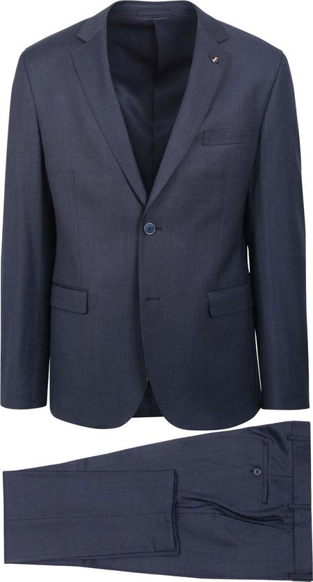 Suitable Suit Lucius Birdseye Wool Dark Blue