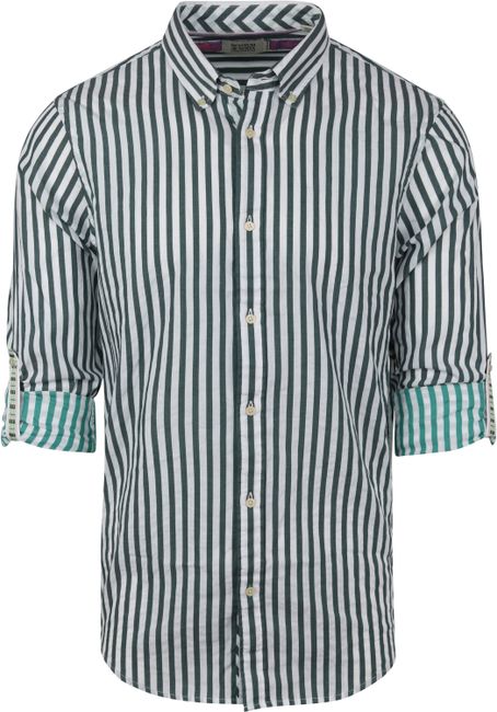 Scotch and Soda Shirt Striped Green 167269 online | Suitable
