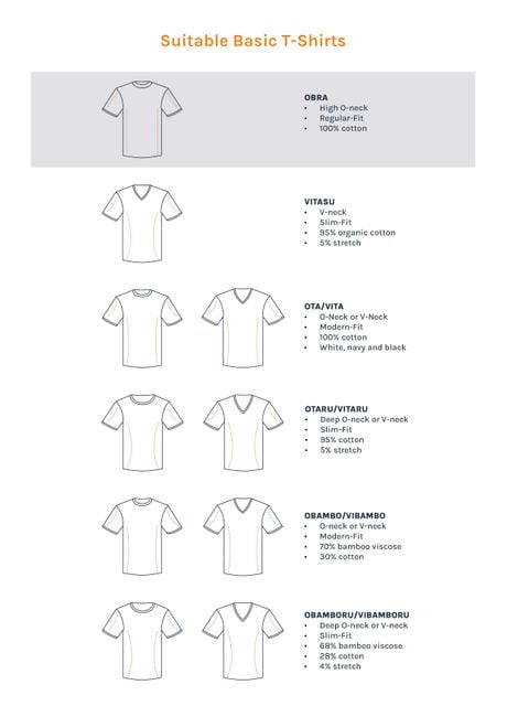 Suitable Obra O Rundhalsausschnitt T-Shirt Breed Cotton Weiß 6-Pack Hoher 100% 60-2