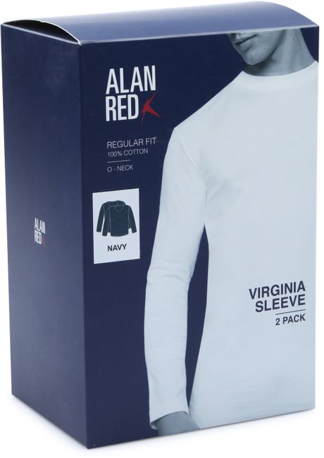 stilte Hoes risico Alan Red T-shirt Virginia Navy Longsleeve 2-pack 3128/2P/06 Virginia LS  Navy order online | Suitable