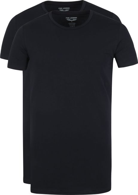 struik Extreem Vervreemden PME Legend Basic T-shirt 2-Pack O-Neck Black PUW00220 order online |  Suitable
