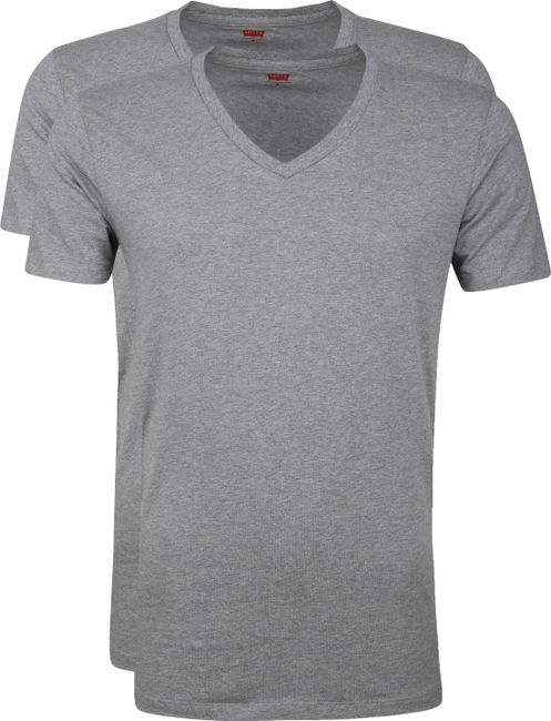 Levi's T-Shirt V-Neck Grey 2Pack order online | 905056001 | Suitable  Slovakia