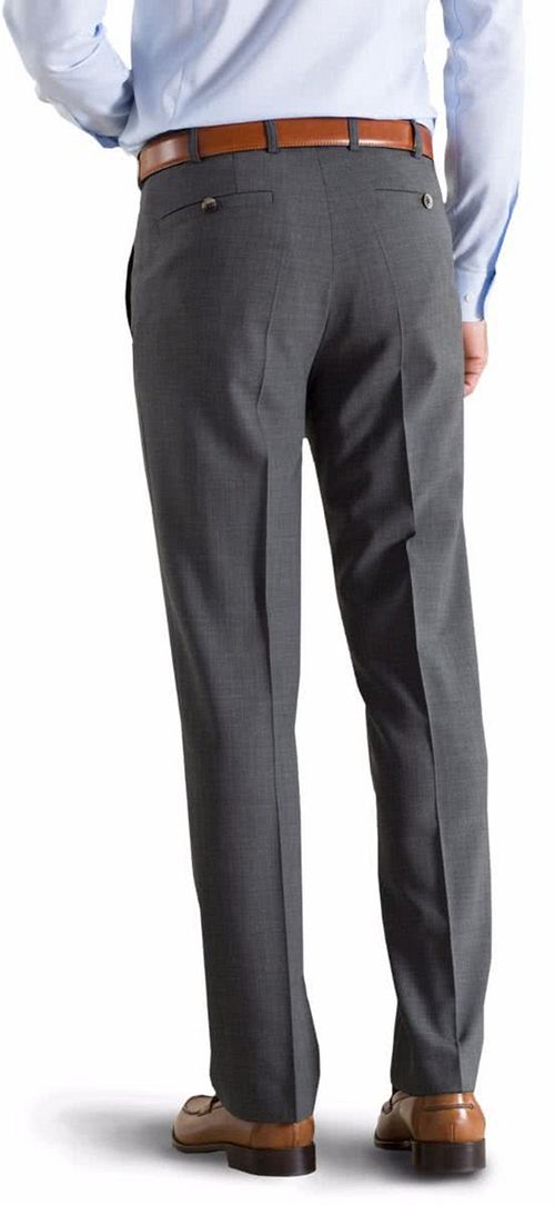 Meyer Pantalon Roma Laine Mélangé Gris Model / Achterkant