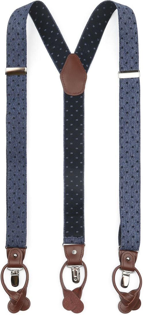 Suitable Luxe Suspenders Denim Dots Product