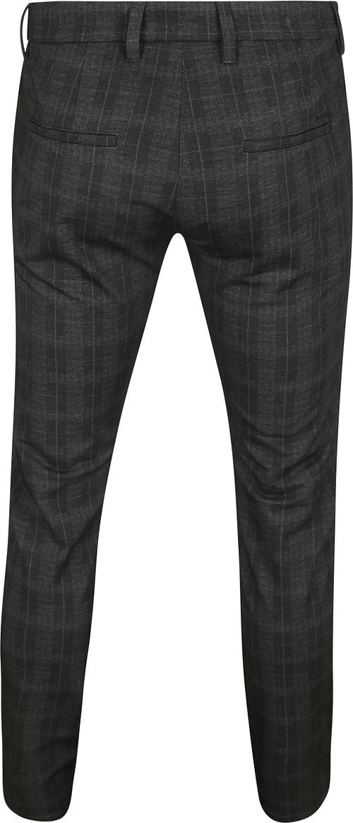 Mac Chino Griffin Checks Anthracite Product / Achterkant