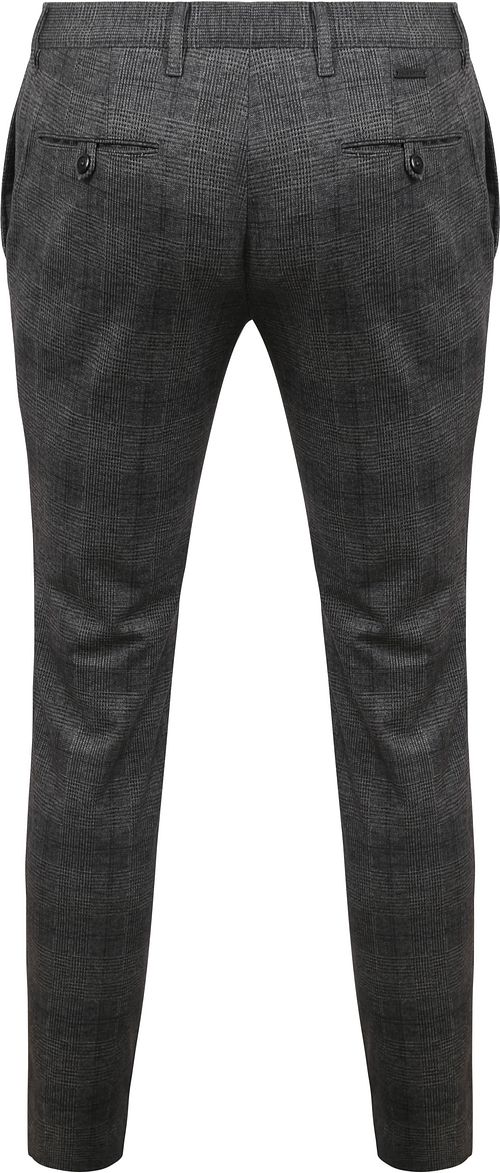Alberto Rob Pants Check Anthracite Product / Achterkant