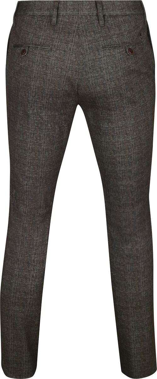 Alberto Rob Chino Checks Grey Brown Product / Achterkant