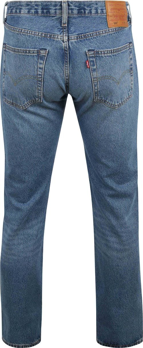 Levi’s 501 Broek Regular Fit Mid Blauw Product / Achterkant