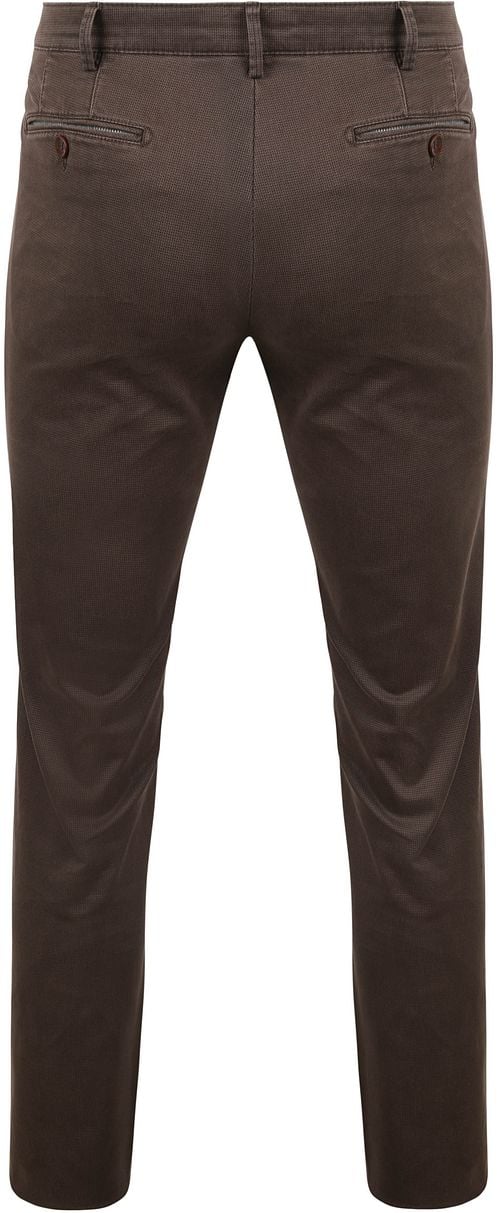 Meyer Chino Bonn Print Taupe Product / Achterkant