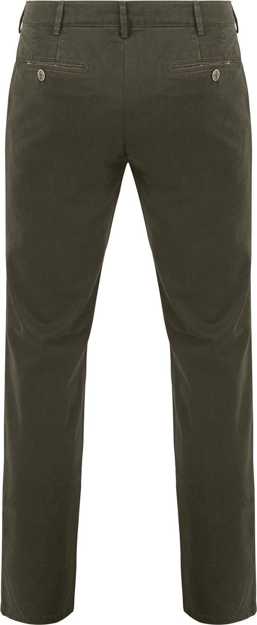 Meyer Chino Bonn Twill Olive Green Product / Achterkant