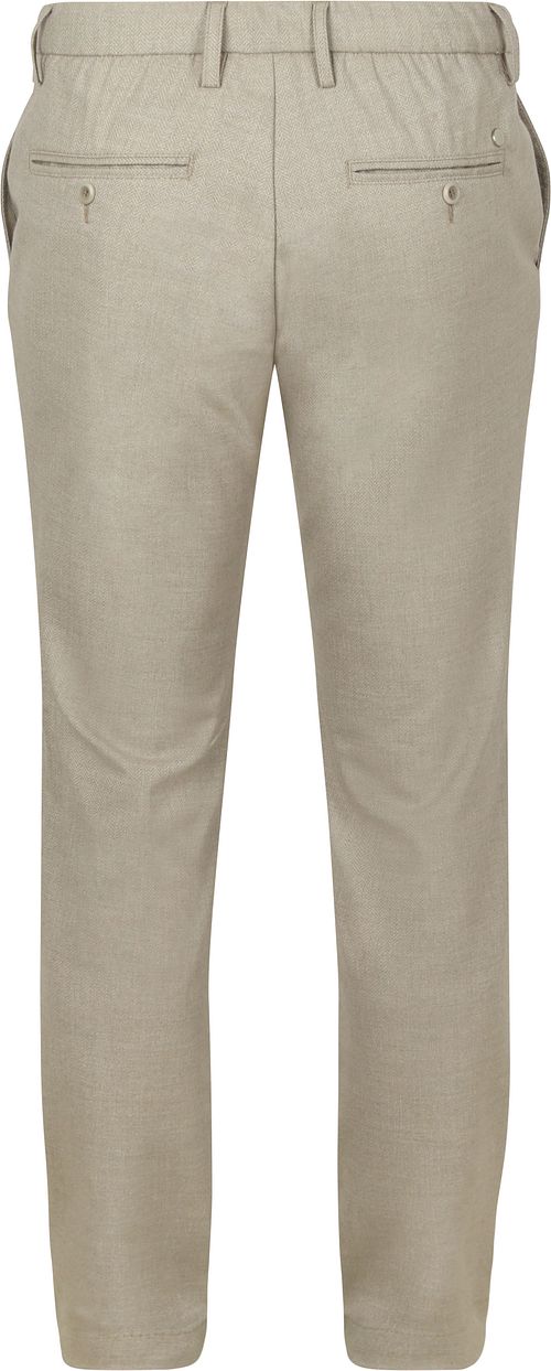 Alberto Pantalon Jump Flanel Herringbone Beige