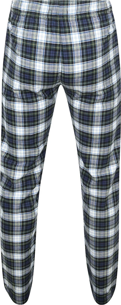 Steppin' Out Loungebroek Ruit Blauw en Groen Product / Achterkant