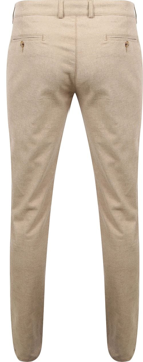 Suitable Chino Pico Pleat Flanel Sand Product / Achterkant