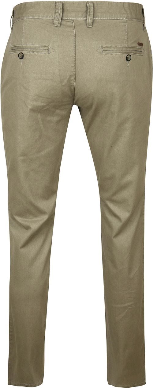 Suitable Chino Sartre Donkergroen Product / Achterkant