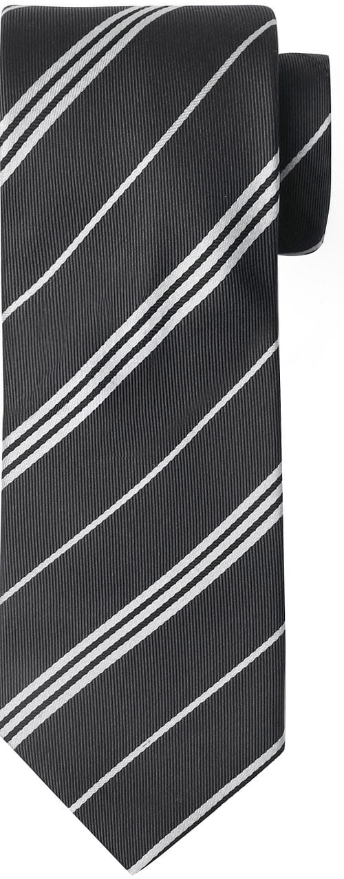 Suitable Tie Silk Stripe Anthracite Product