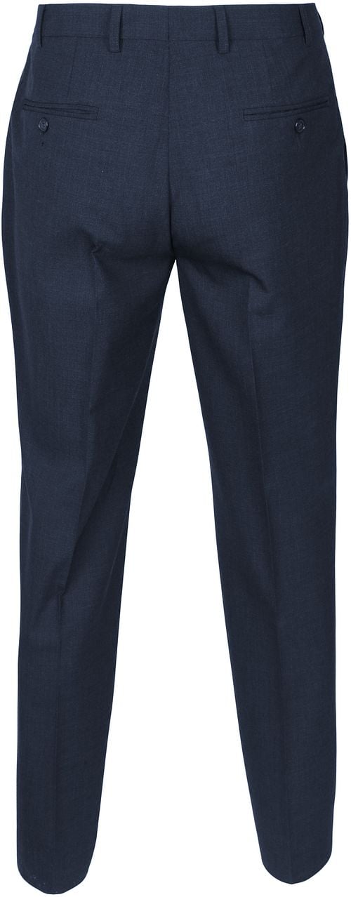 Suitable Pantalon Picador Mix Laine Bleu Foncé Product / Achterkant
