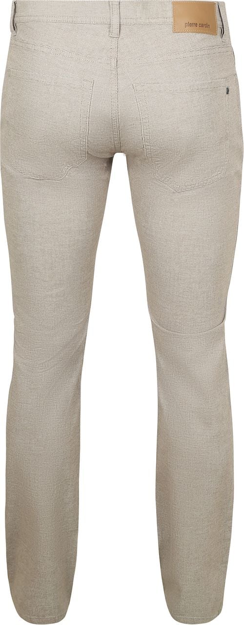 Pierre Cardin Trousers Lyon Tapered Druck Greige Product / Achterkant
