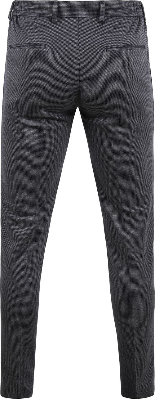 Suitable Pantalon Jersey Pied De Poule Navy Product / Achterkant