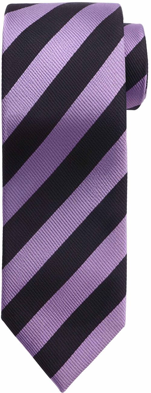 Silk Tie Lila + Black Striped FD19 Product