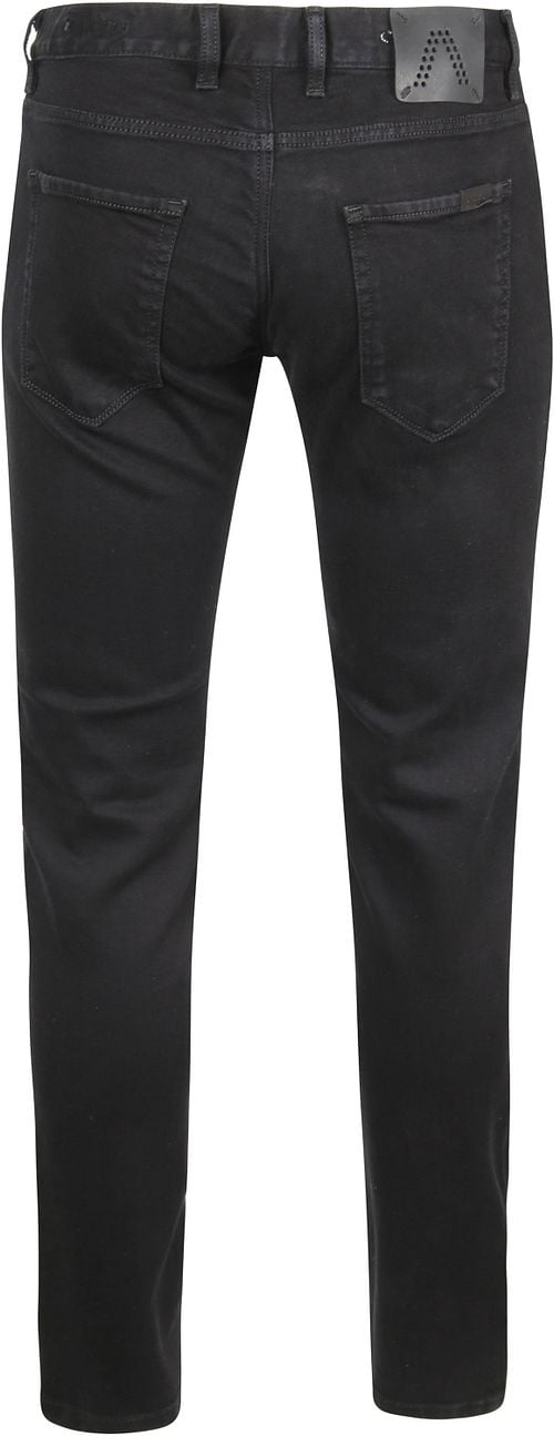 Alberto Slim DS Dual Flex Denim Zwart Product / Achterkant